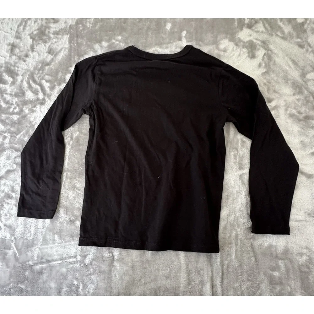 Children's Place Boys T Shirt‎ Long Sleeve Black Size 5/6 Small Cousins Crew NWT